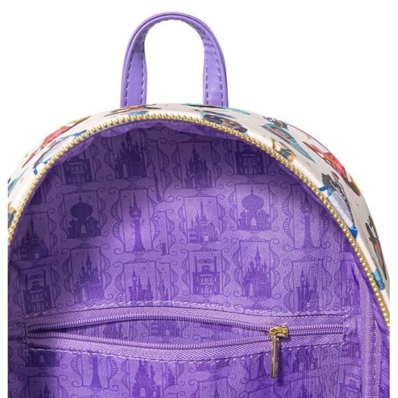 Loungefly x Disney Mini Back Pack Princesses Dress Cinderella Ariel Belle NEW - Picture 3 of 4